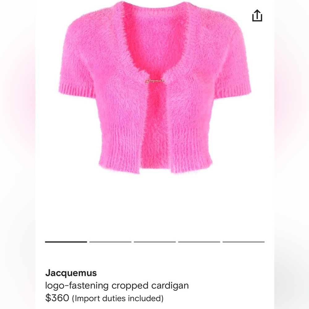 Jacquemus logo cropped cardigan, pink cardigan